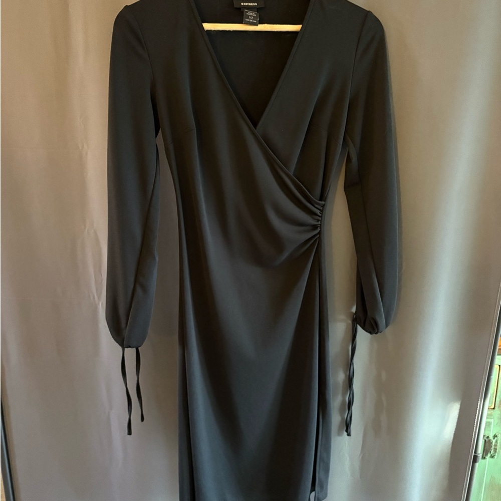 Express Black Long Sleeve Dress